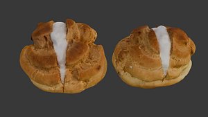 Iced Brioche Bun 3D Scan 3D model