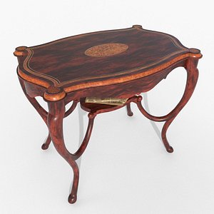 Victorian living room table with newspapers