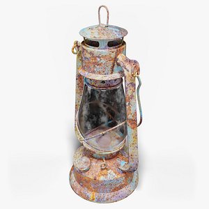 3D model Old Oil Lamp