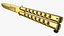 Balisong Butterfly Knife Gold