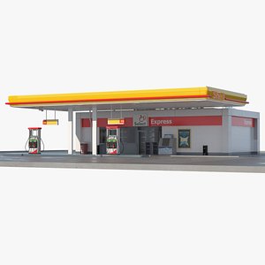 Shell Gas Station Small model