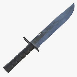 3d model bayonet cutting knife