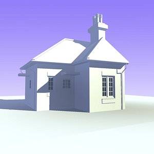 3d 1 bungalow house unit model