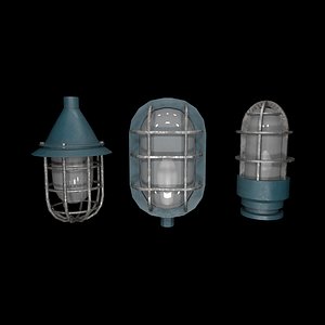 Bunker Light Low-poly 3D model model