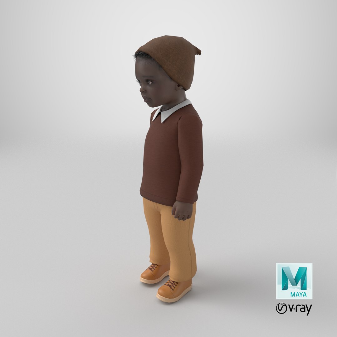 Black Toddler Boy Everyday Autumn Style Standing 3D model https://p.turbosquid.com/ts-thumb/3m/vAMTWj/qy/stemcell_maya_vray_render/png/1745400732/1920x1080/fit_q87/7eb99bc05098ccda19c2b38115856de38cf97825/stemcell_maya_vray_render.jpg