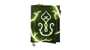 Low Poly Grimoire Book Root Pattern 3D