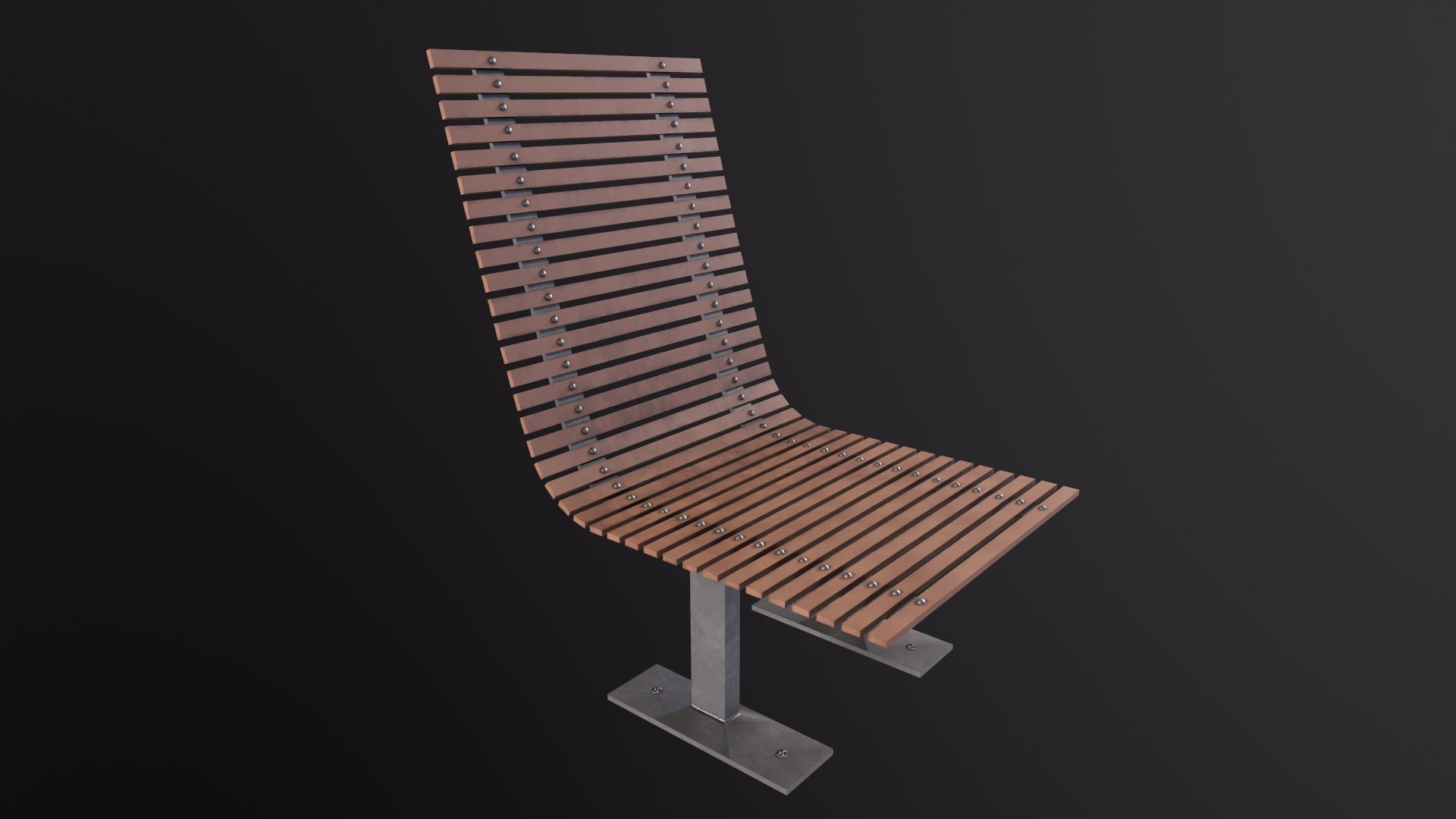Bench 3d Model With Two Different Color Texture Sets Low-poly 3D Model ...