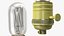 Portalampada in ottone con lampadina