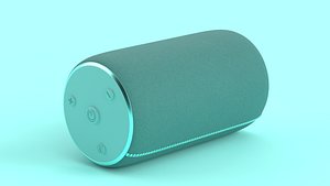 Portable Bluetooth Speaker Light Blue 3D model