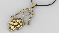 Traditional Moroccan Necklace Khmisa 3D print model