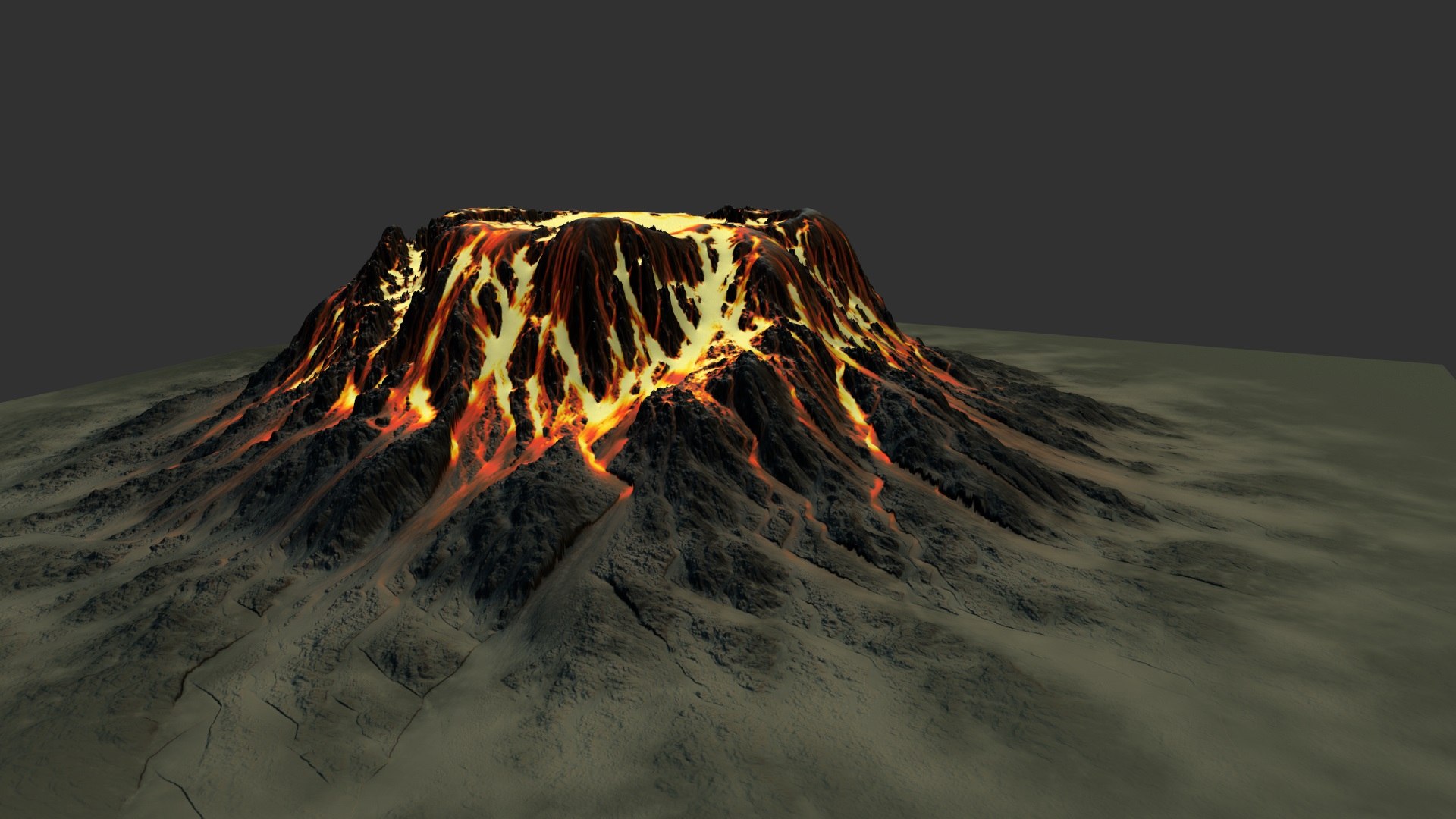 3d Volcano