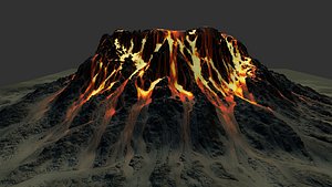 3d volcano