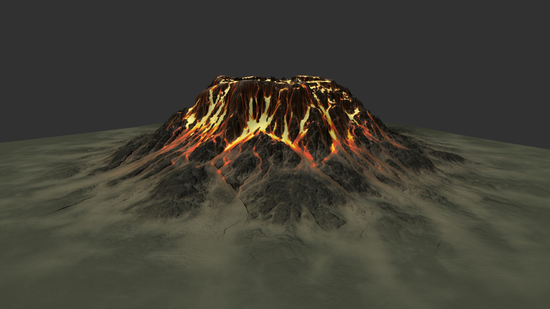 3d Volcano