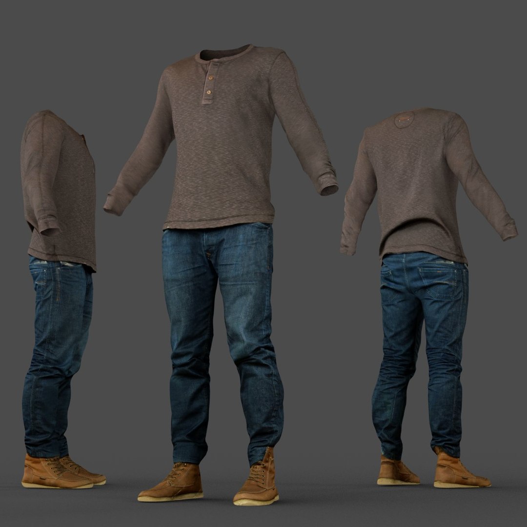 3D Male Clothing Outfit - TurboSquid 1329715