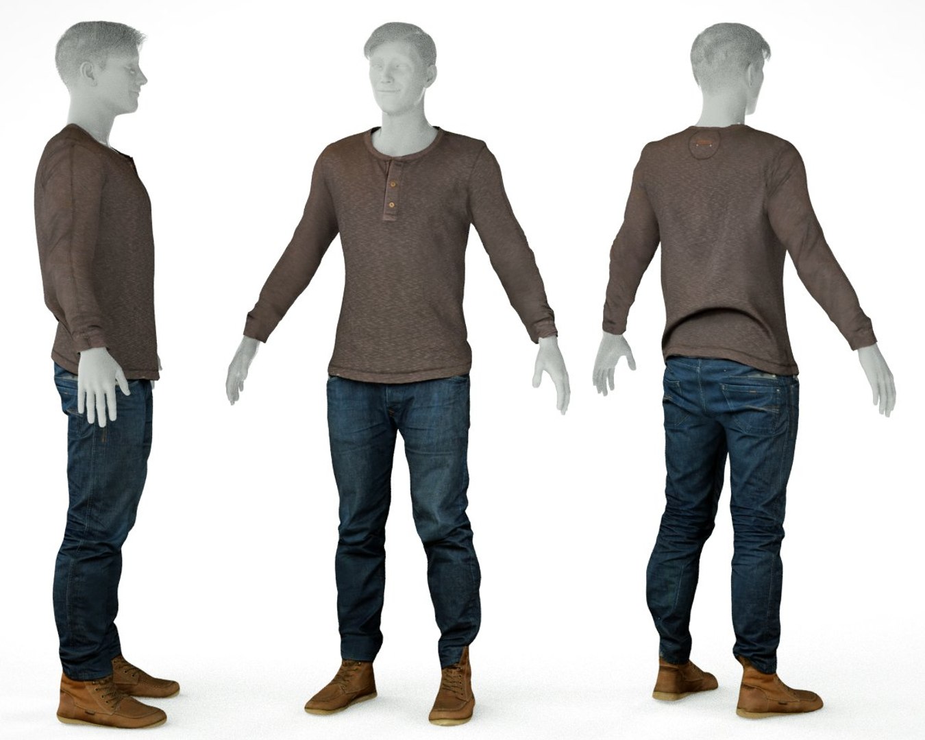 3D male clothing outfit - TurboSquid 1329715
