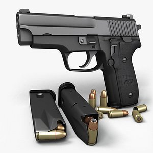 3d model sig sauer p228 pistols