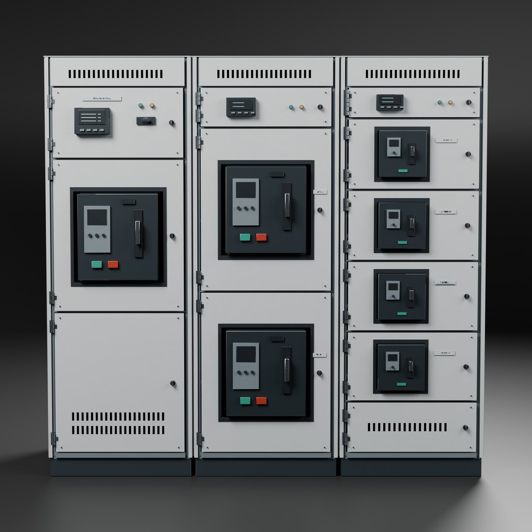 3D AI Data Center Switchgear - Modular Electrical Cabinets https://p.turbosquid.com/ts-thumb/3n/FuPrhf/Kz/switchgear_02_front_lineup/png/1791370330/1920x1080/fit_q87/448b4a742b6f2aed94ea6e43e5fe916152ec44fe/switchgear_02_front_lineup.jpg