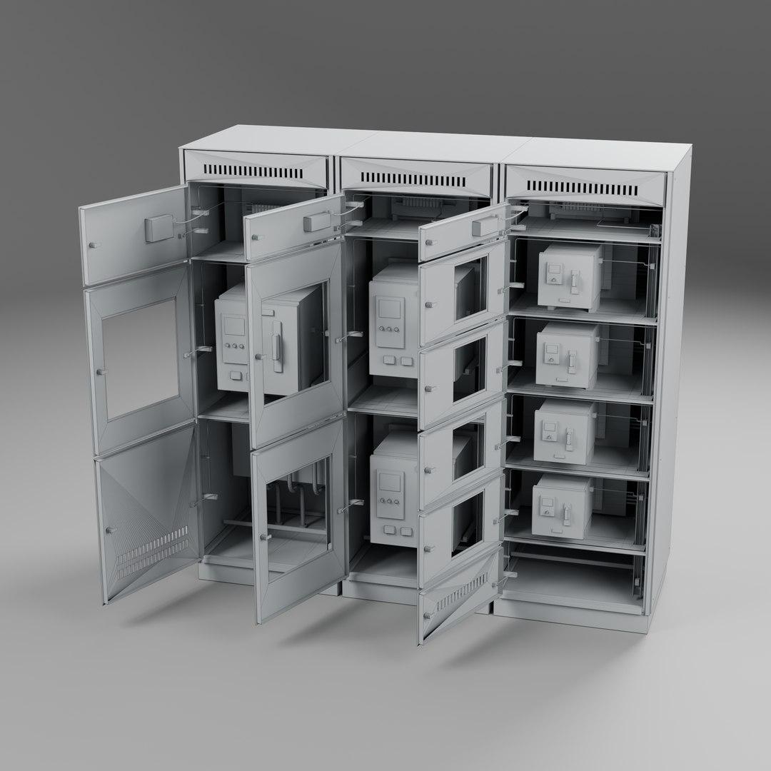 3D AI Data Center Switchgear - Modular Electrical Cabinets https://p.turbosquid.com/ts-thumb/3n/FuPrhf/SM/switchgear_03_open_lineup_w/png/1791370406/1920x1080/fit_q87/ffb20c758f0e5ebbab9f5685f91d5373f809eecc/switchgear_03_open_lineup_w.jpg