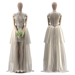 Wedding dress 02 3D
