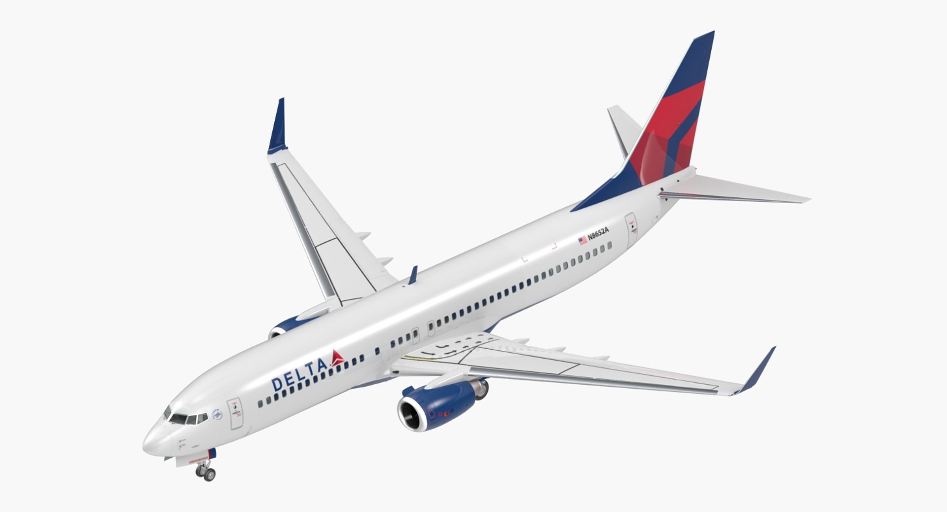 Boeing 737-800 Delta Air Lines 3D model preview