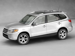 3ds max hyundai santafe 2006 suv