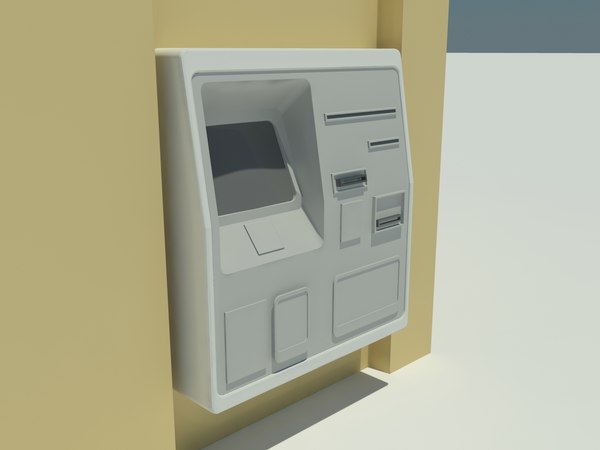 3D 3D Studio ATM machine bank