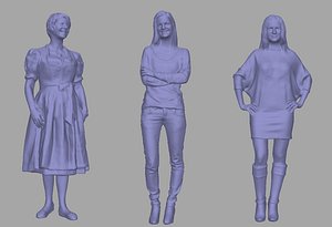 3D model women backgrounds games