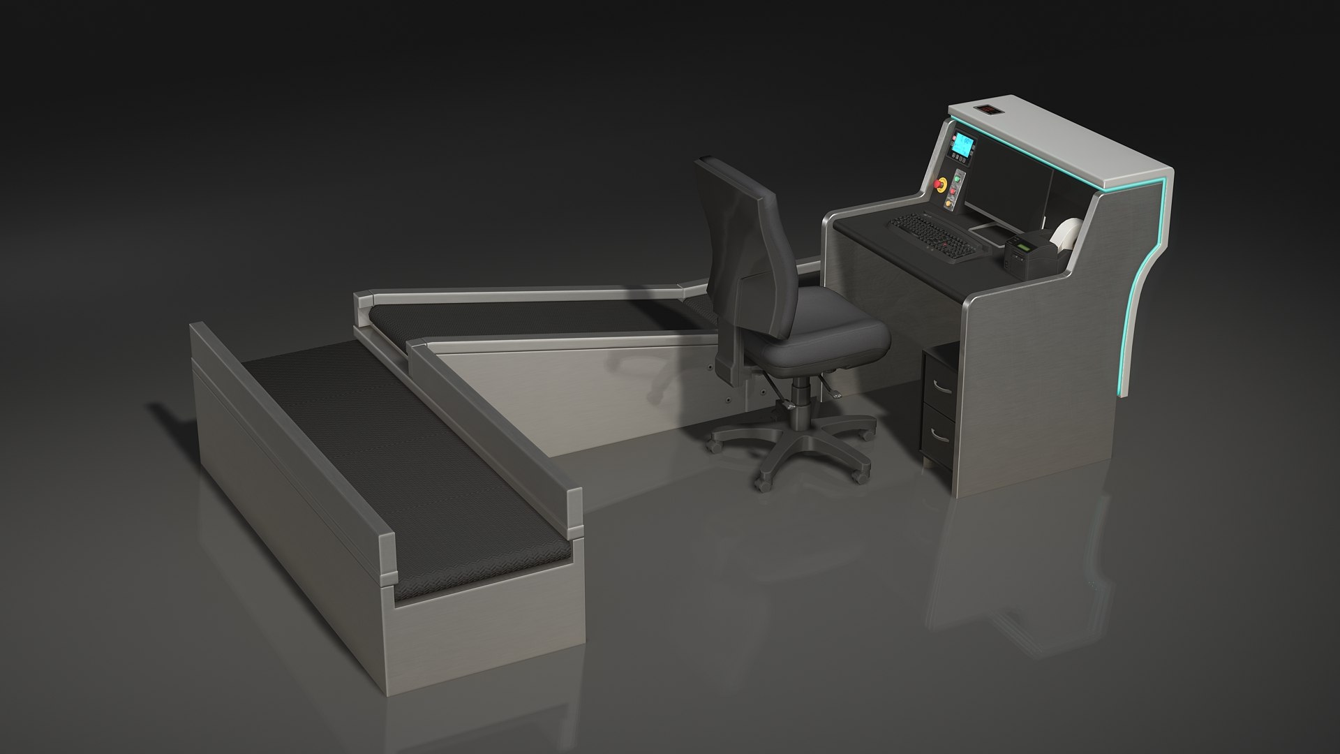 3D Airport Check-In Desk 1 Model - TurboSquid 1983992
