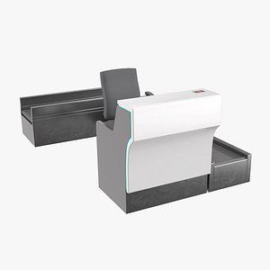 3D Airport Check-In Desk 1 model