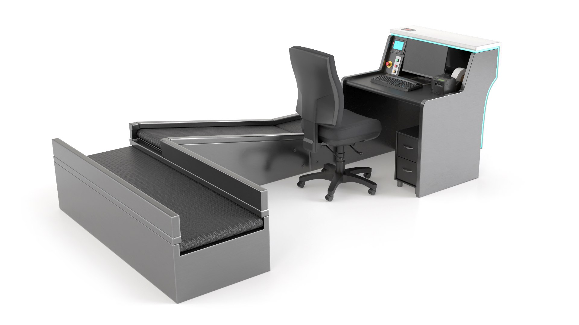3D Airport Check-In Desk 1 Model - TurboSquid 1983992
