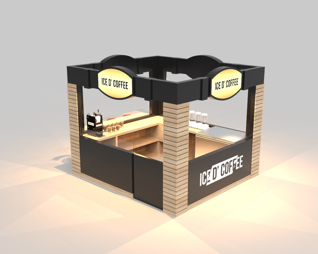 udzign on X: 3D Model Coffe Stall Booth - Coffee Cart - Coffee Stand  Download Now !  #coffee #stall #booth #beverage #3d # stand #cart #coffeebike #coffeestall  / X