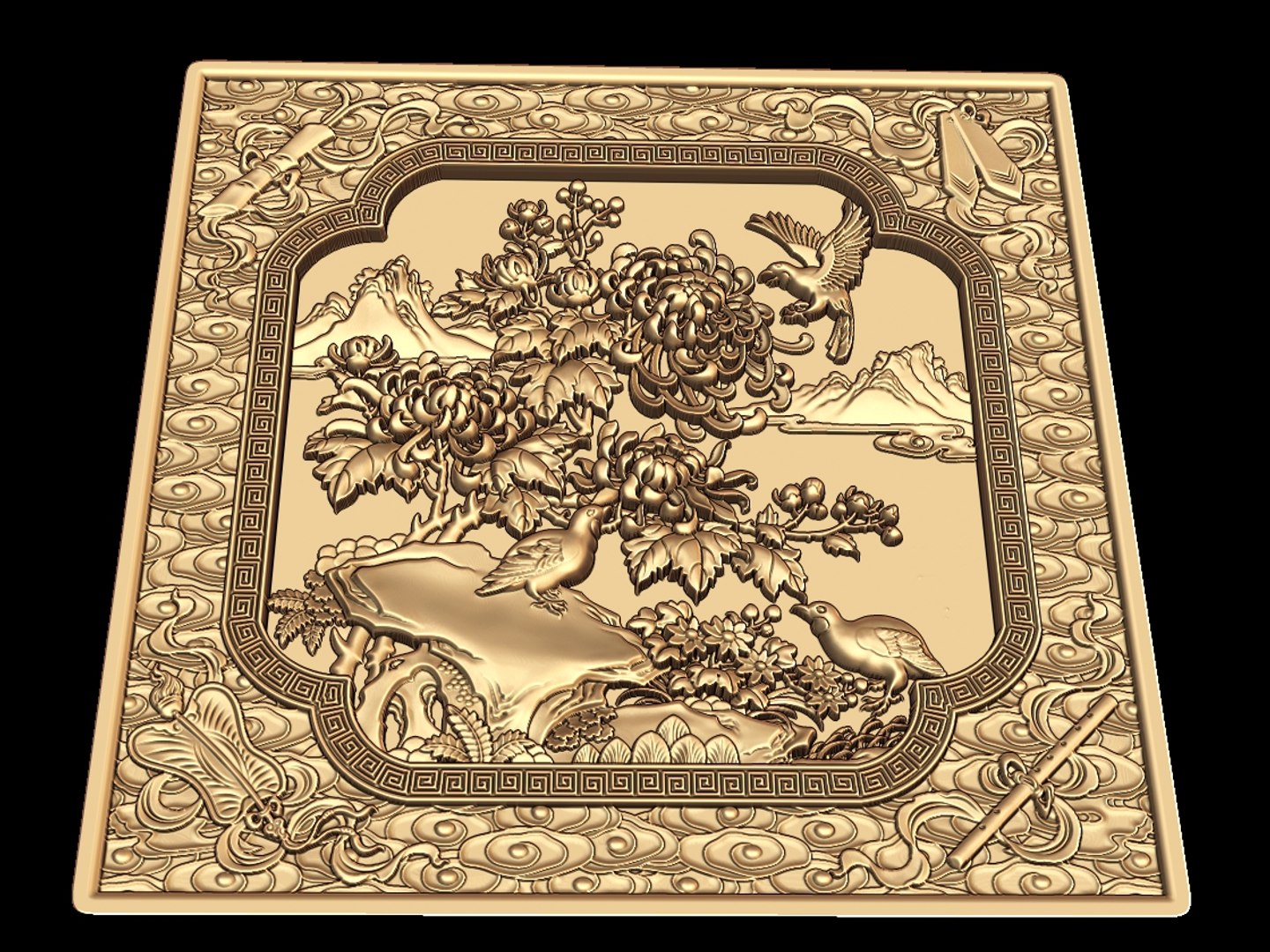 3d model of stl cnc router engraving