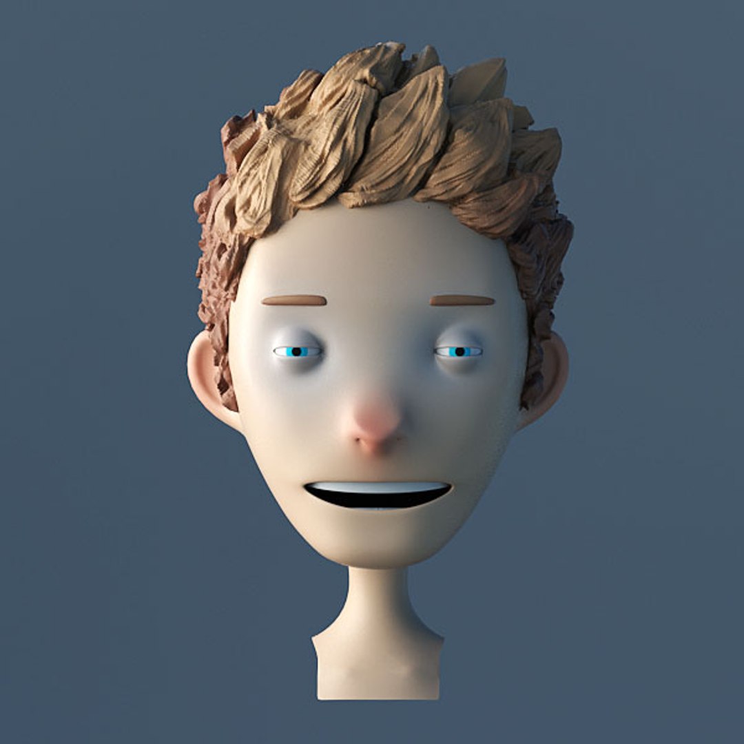 3d Toon Character Bust Model