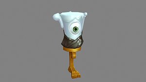 Cartoon candle holder monster - one-eyed monster