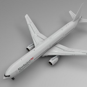 3D norwind airlines boeing 777-300er model