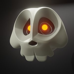 3D cartoon skull blender