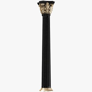Classic Black Marble Column