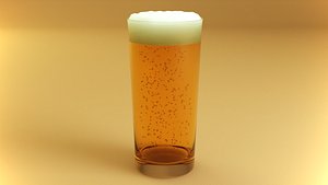 3D beer drink glass