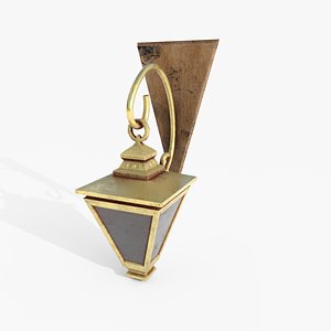 3D Wall Street Lantern PBR 2k Mat