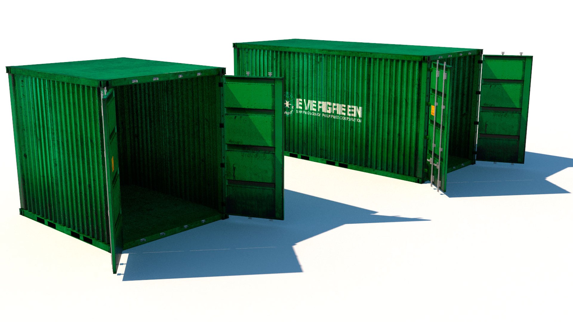 Ruined Containers 20 Ft Model TurboSquid 1423150