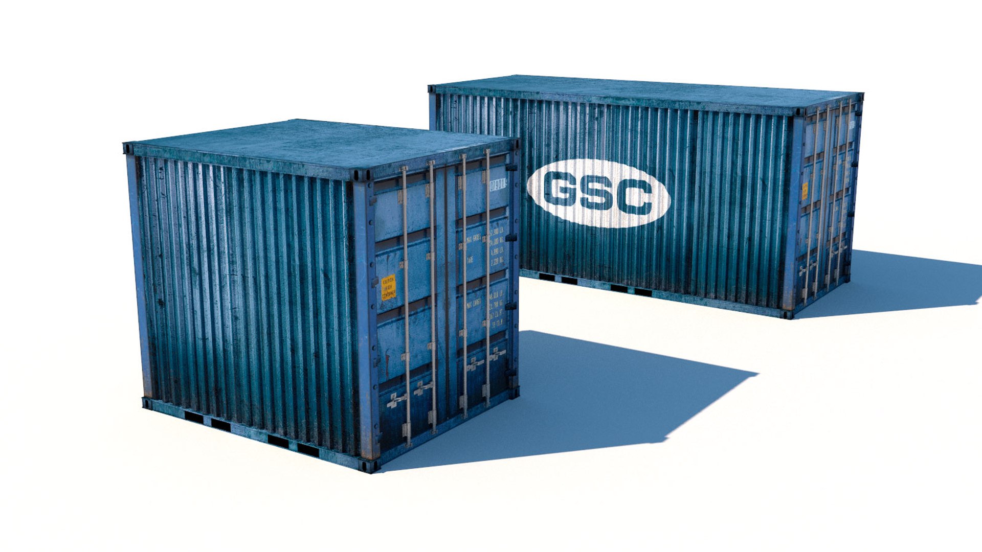 Ruined Containers 20 Ft Model TurboSquid 1423150