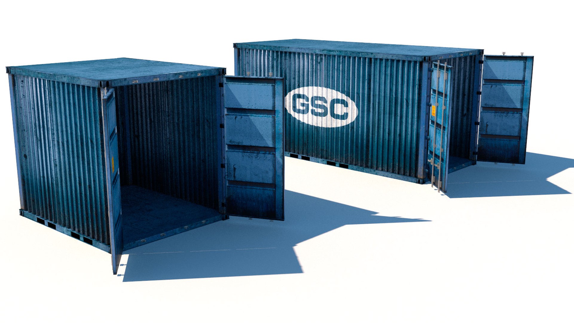 Ruined Containers 20 Ft Model TurboSquid 1423150