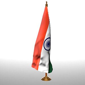 INDIA  table flag t 3D model