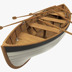 Wooden Rowboat V2