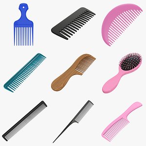 3D Hair combs PBR model