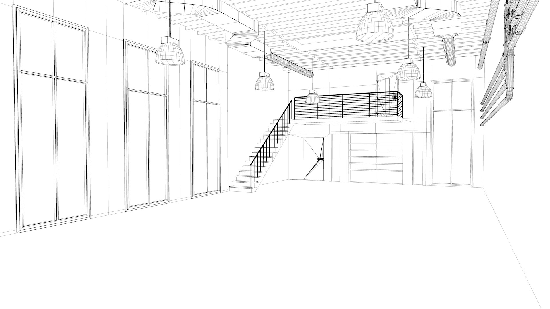 3D Model Gallery Event Space - TurboSquid 1911773