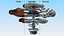 Sci Fi Space Station with Interplanetary Spacecraft Collection 2 3D