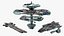 Sci Fi Space Station with Interplanetary Spacecraft Collection 2 3D