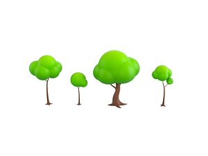 Pack013 Cartoon Tree 3D model