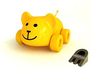 3D model toy bear car